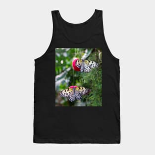 Two butterflies on red balls Tank Top